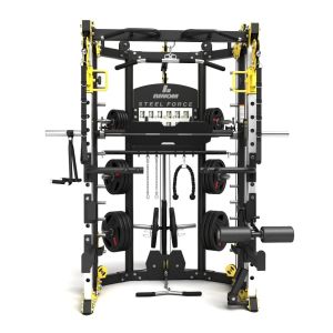 Binom Steel Force B10 NUOVO MODELLO Multigym, Doppia Puleggia, Power Rack, Multipower, Leg Press e accessori
